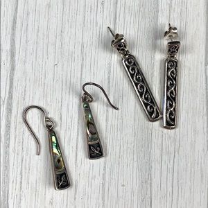 Vintage dangling sterling silver earring bundle
